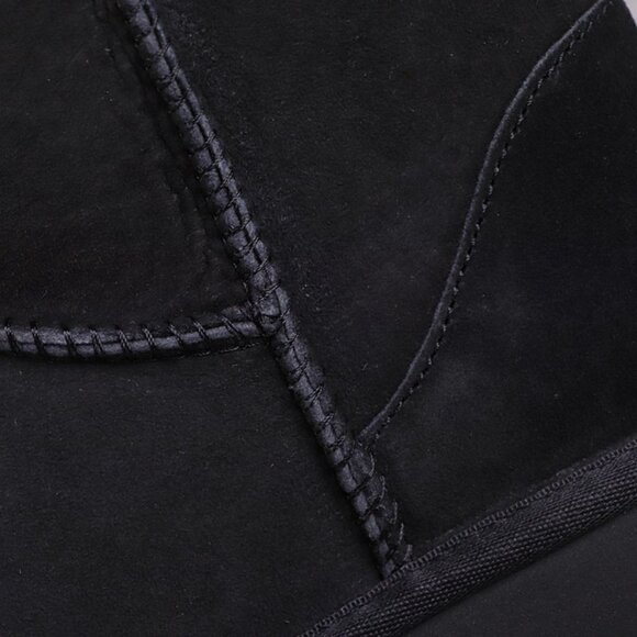 Ugg Classic Mini Fleece-Lined Warm Short-Shaped Snow Boots (Couples') Black - Picture 4 of 8